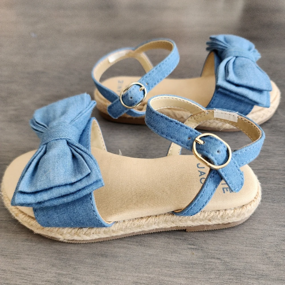 Janie and Jack Toddler Chambray Bow Espadrille - Picture 2 of 10